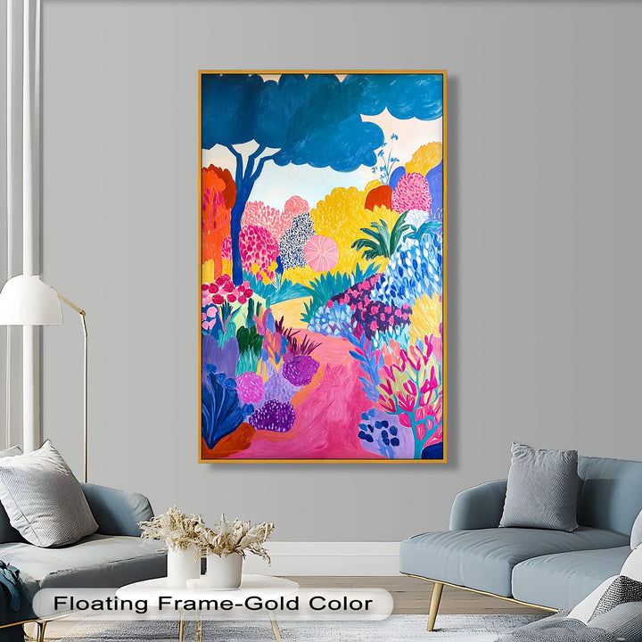Dreamy Garden Path - Modern Oil Painting