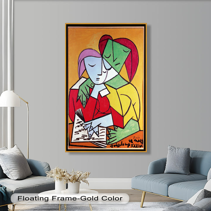 Harmony in Study – Embrace of Minds Picasso Oil Painting