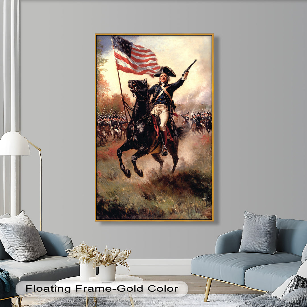 Ride of the Republic – Patriotic Commander Oil Painting