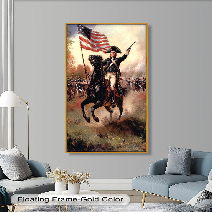 Ride of the Republic – Patriotic Commander Oil Painting