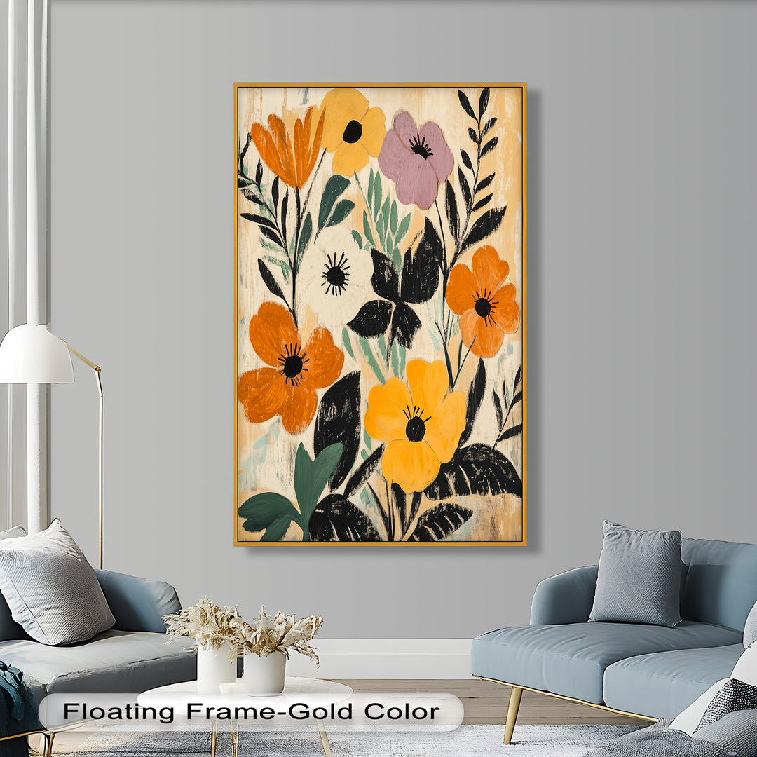 Harvest Blooms – Rustikales Boho-Ölgemälde