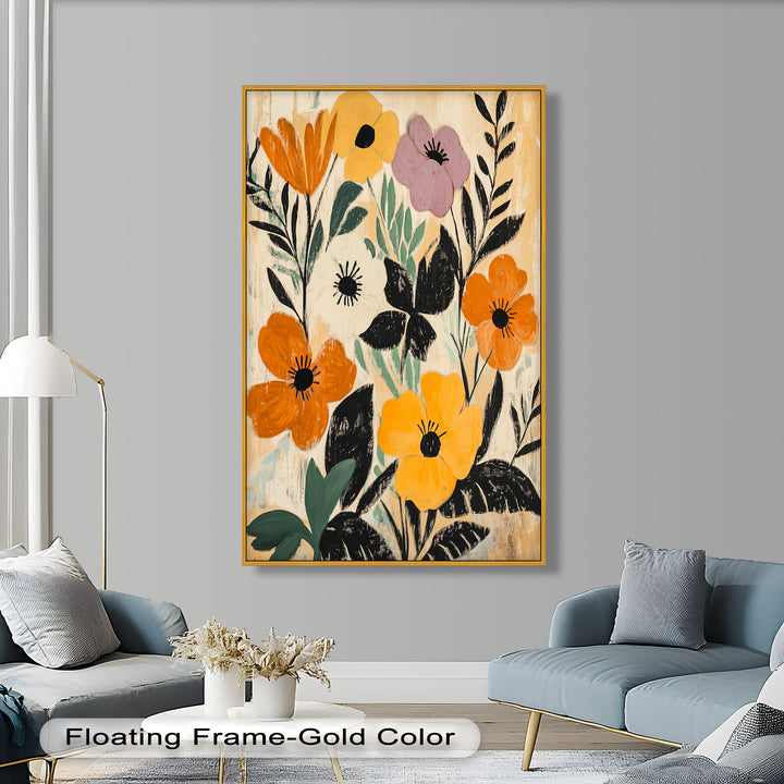 Harvest Blooms – Rustikales Boho-Ölgemälde