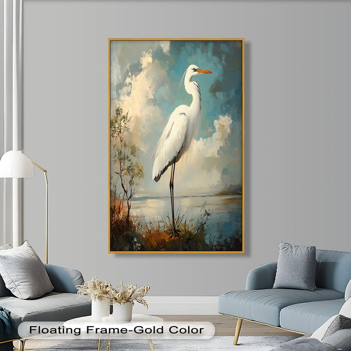 Grace of the Marshlands – Animal Oil Painting