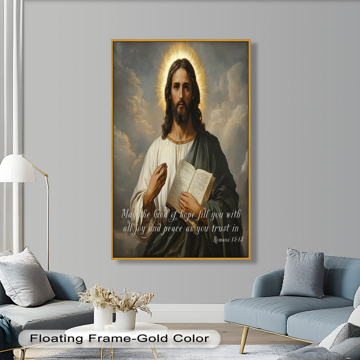 Römer 15:13 – Gott der Hoffnung Bibelvers Ölgemälde