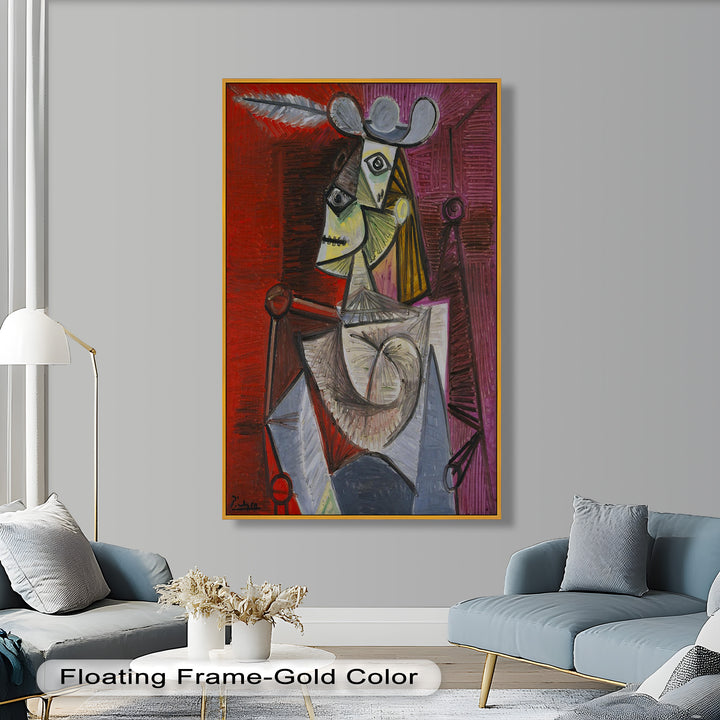 Knight of Angled Dreams – Picasso Cubist Oil Painting