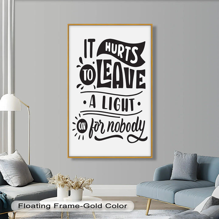 Leave a Light On – Typography Oil Painting - MyPhotoStation