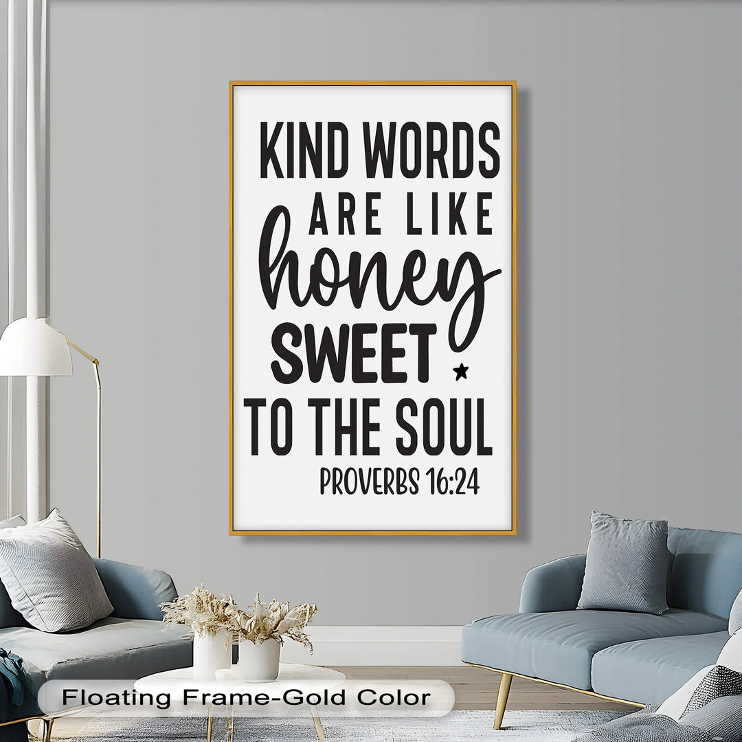 Kind Words Like Honey – Proverbs 16:24 Oil Painting - MyPhotoStation