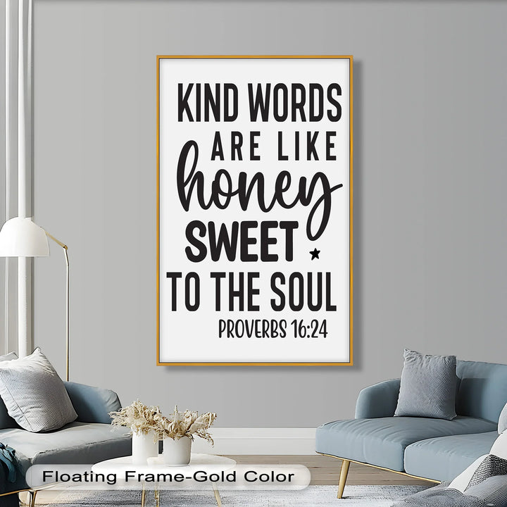 Kind Words Like Honey – Proverbs 16:24 Oil Painting - MyPhotoStation