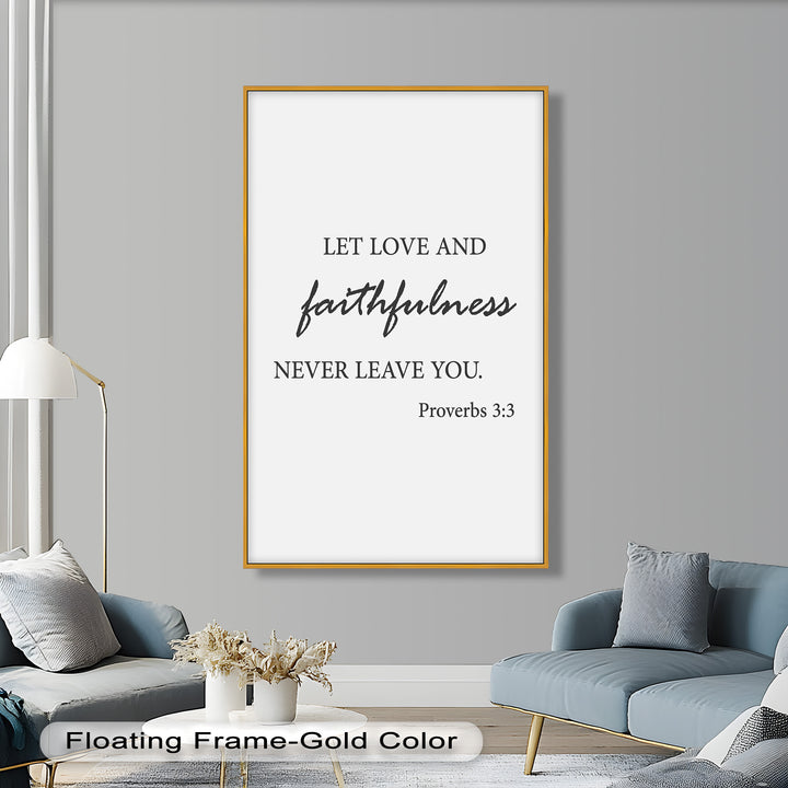 Let Love and Faithfulness – Bible Verse Oil Painting