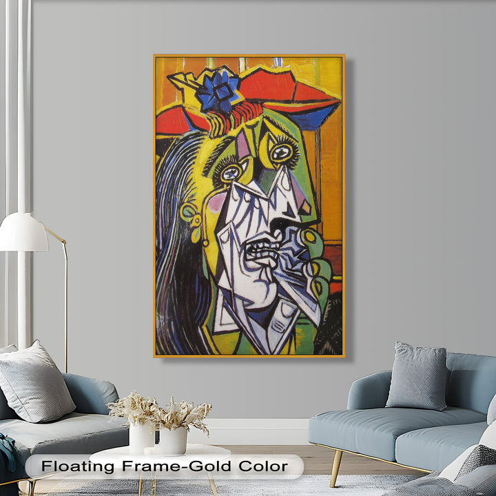 Woman in Anguish – Expressive Cubist Portrait Picasso Oil Painting