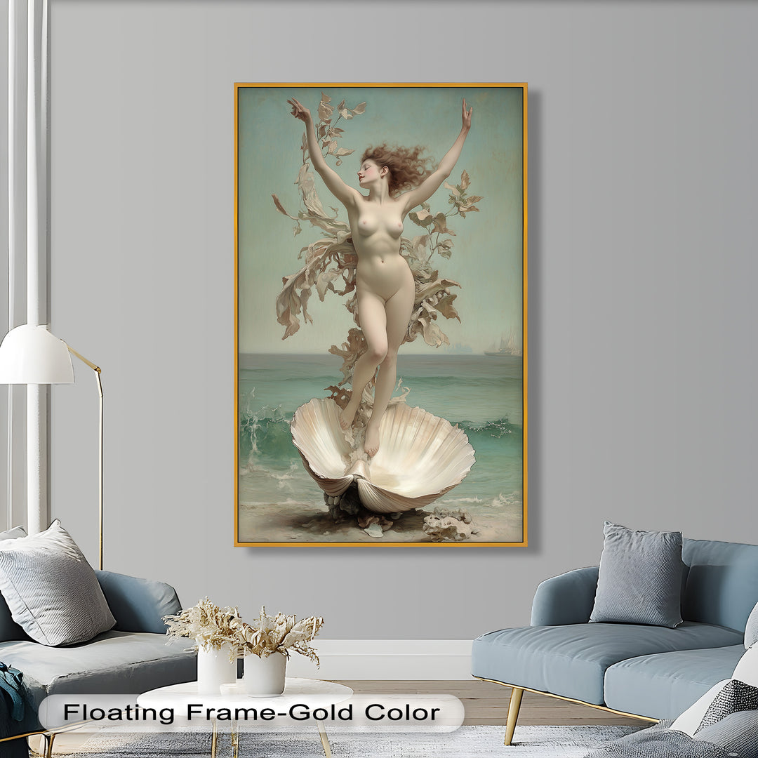 Ethereal Awakening – Renaissance Venus Rising Oil Painting