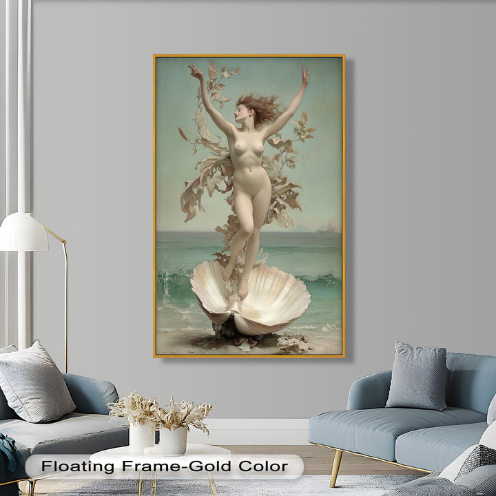 Ethereal Awakening – Renaissance Venus Rising Oil Painting