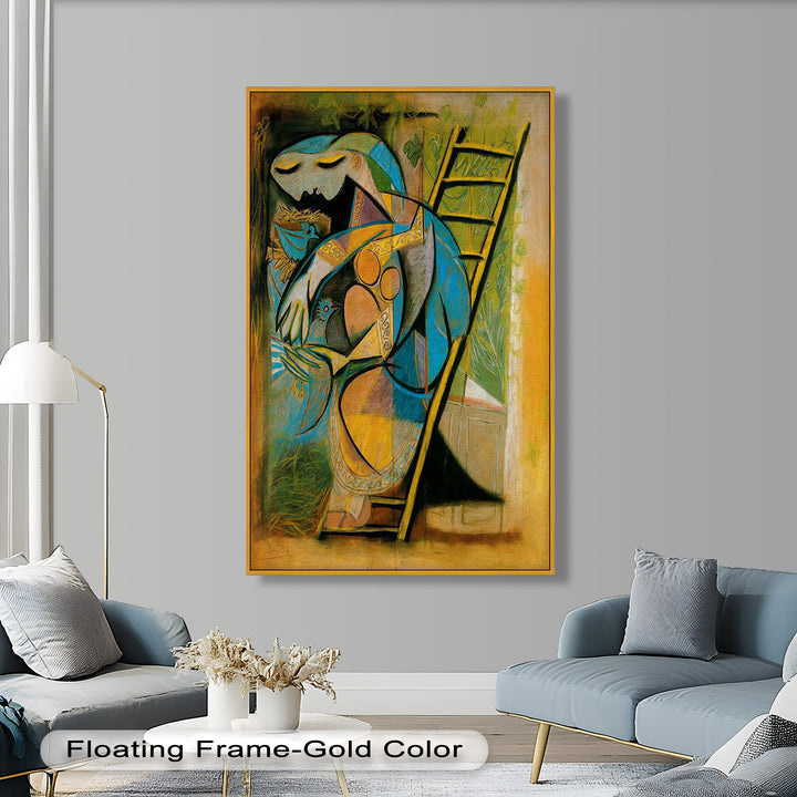 The Nesting Spirit – Cubist Mother and Bird Picasso Oil Painting