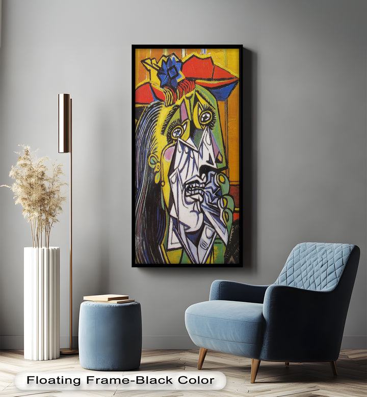 Schreie in Farbe – Emotionales expressionistisches kubistisches Ölgemälde