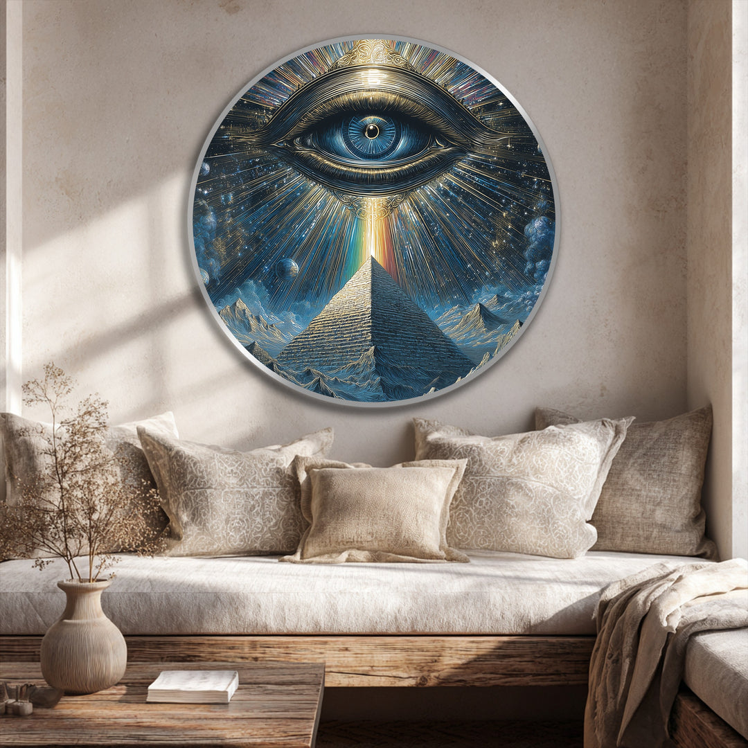 Visión Celestial – Ojo Pirámide Mística Cuadro al óleo