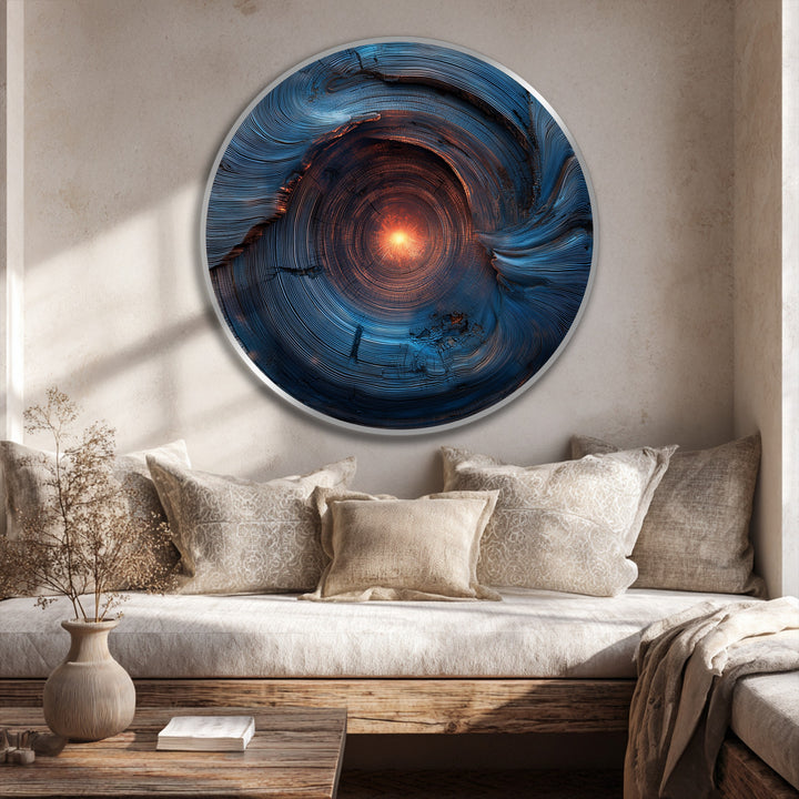spiral round wood art