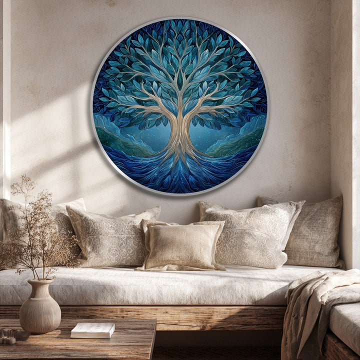 celestial tree round artwork