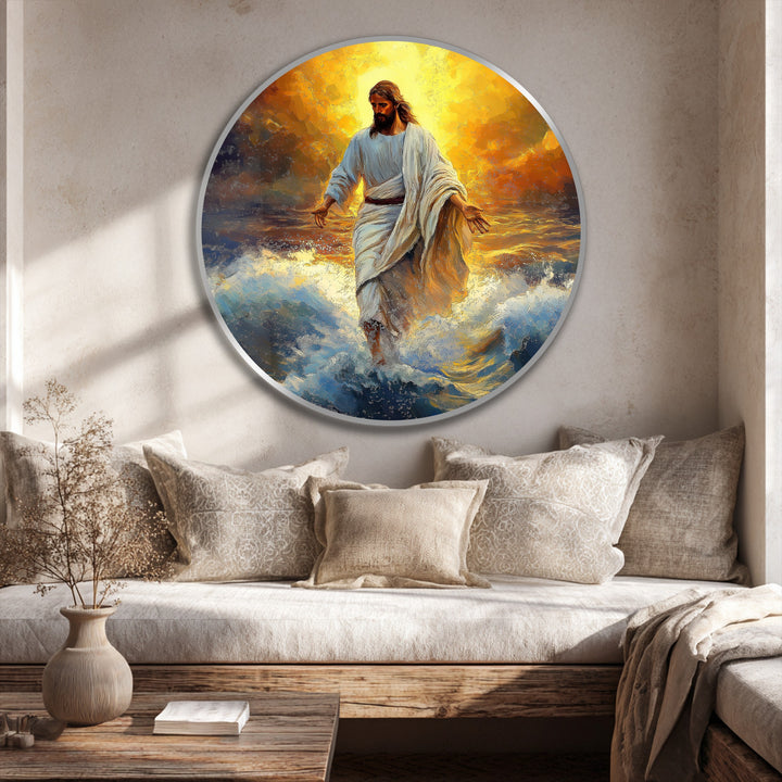 Jesus ocean painting