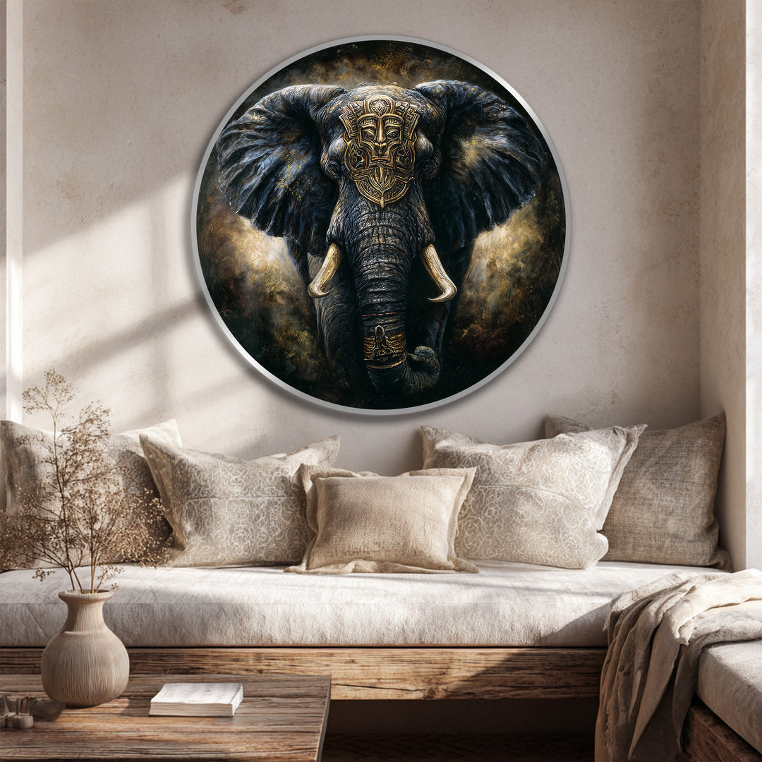 luxury elephant wood artwork