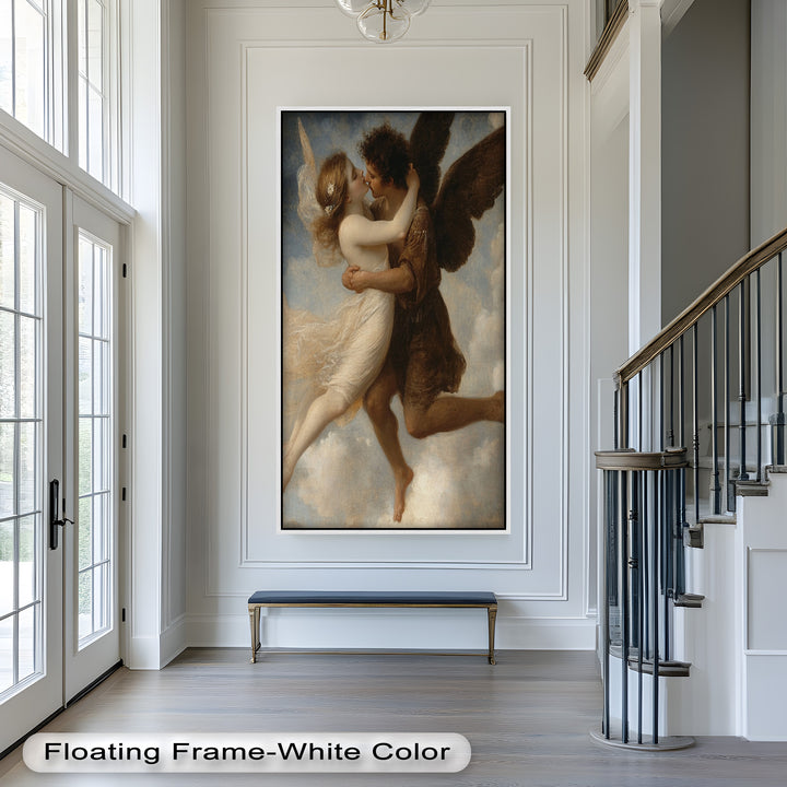 Celestial Embrace – Mythical Angelic Lovers Oil Painting