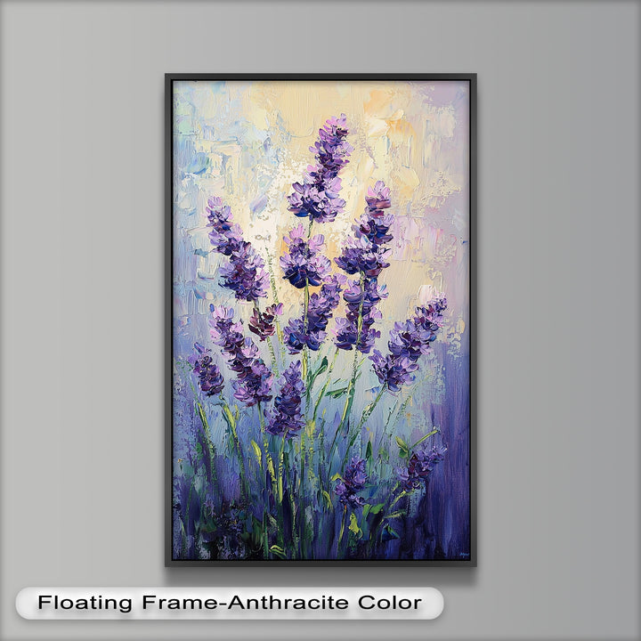Impressionist Lavender Stalks - Flower Oil Painting