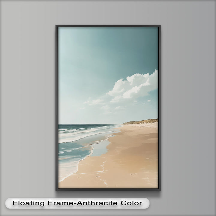 Endless Shoreline – Serene Seascape Oil Painting