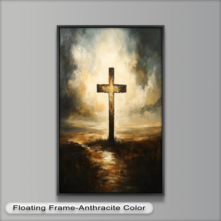 Licht der Erlösung – Christliches Kreuz Ölgemälde