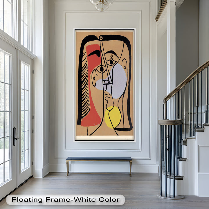 Geometric Gaze – Abstract Dual-Faced Portrait Picasso Oil Painting