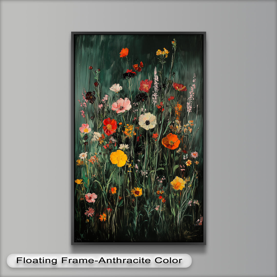 Wild Meadow Bloom – Colorful Field Flowers Flower Oil Painting