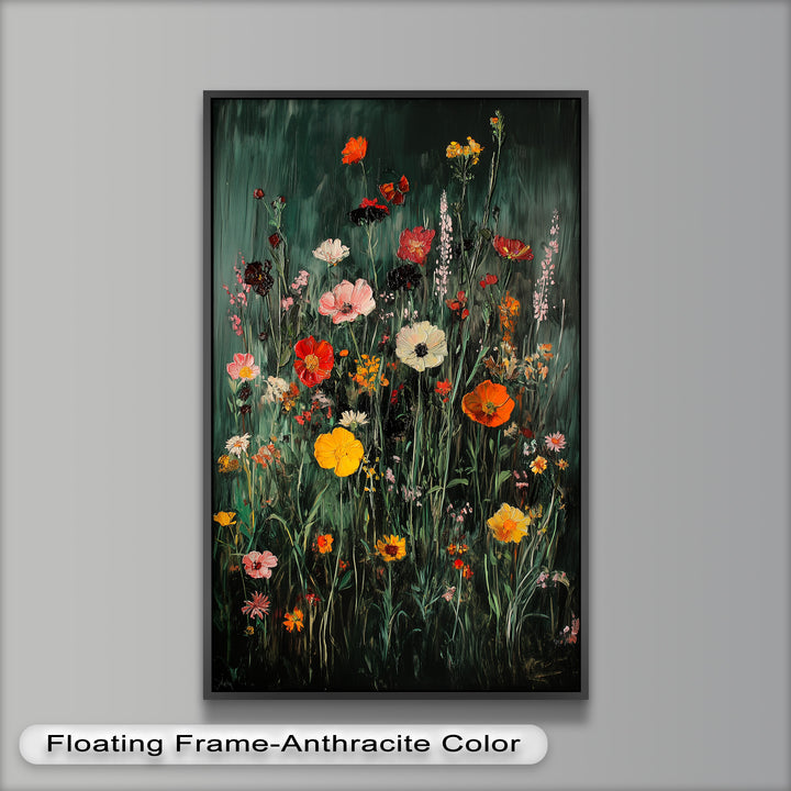 Wild Meadow Bloom – Colorful Field Flowers Flower Oil Painting