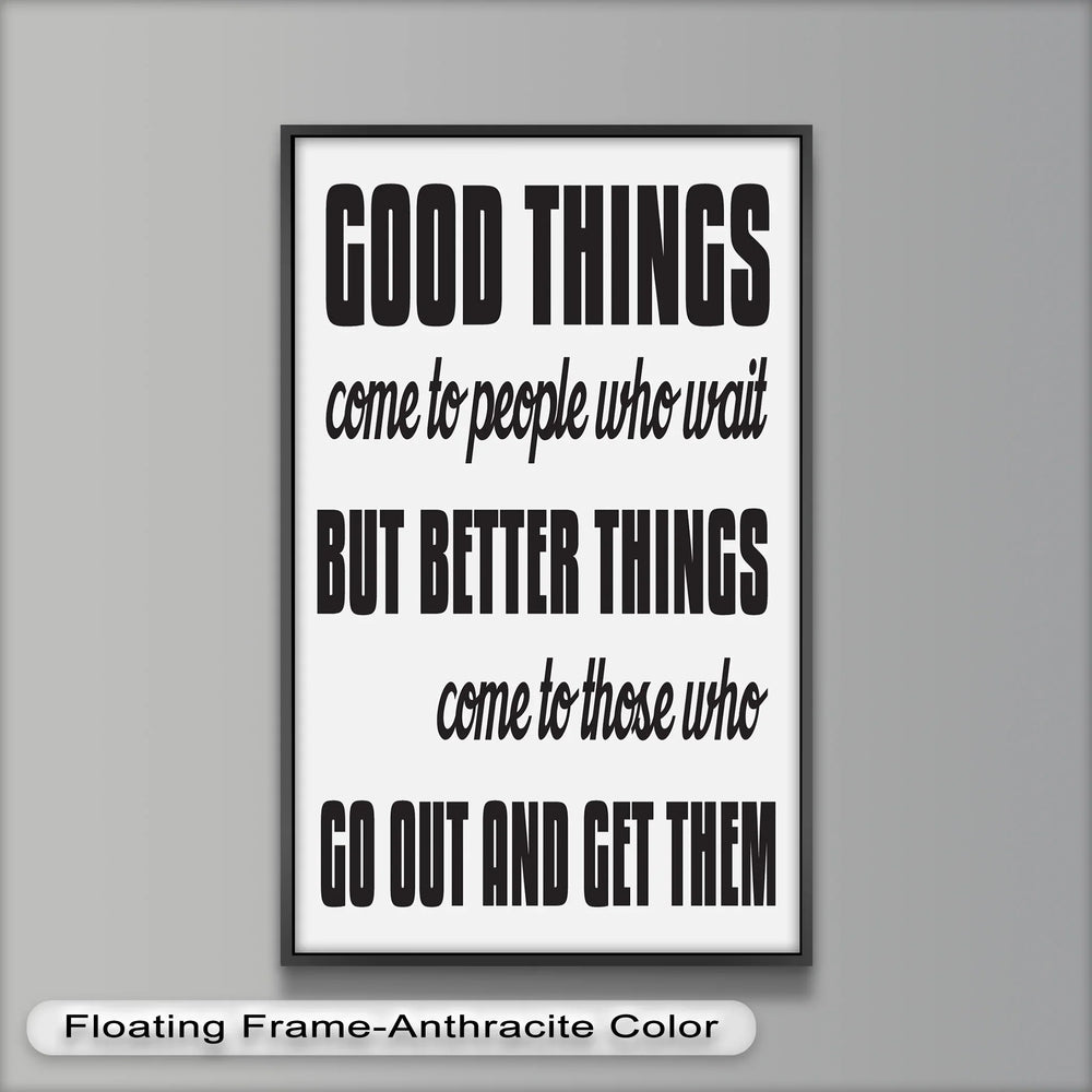 Powerful Typography Oil Painting – Inspirational Quote Wall Art for Go-Getters

