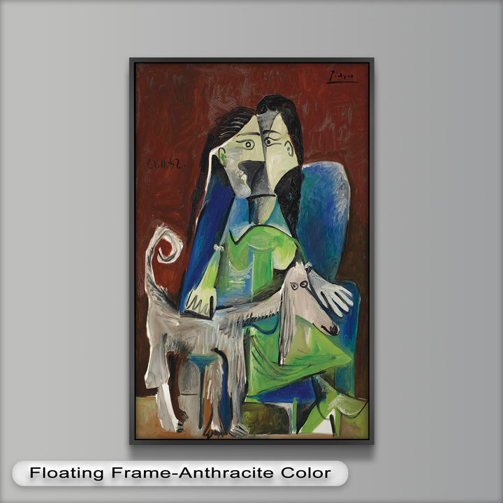 Woman with Afghan Hound – Picasso Oil Painting
