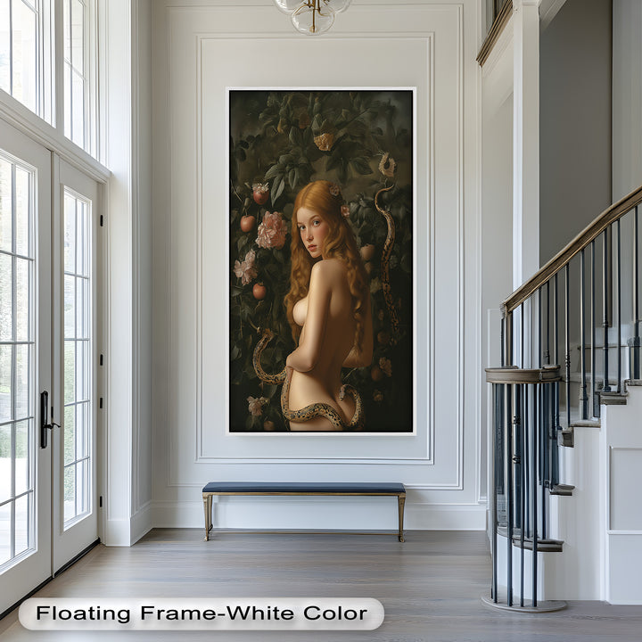 Eve in the Garden – Symbolic Temptation Mythology Oil Painting