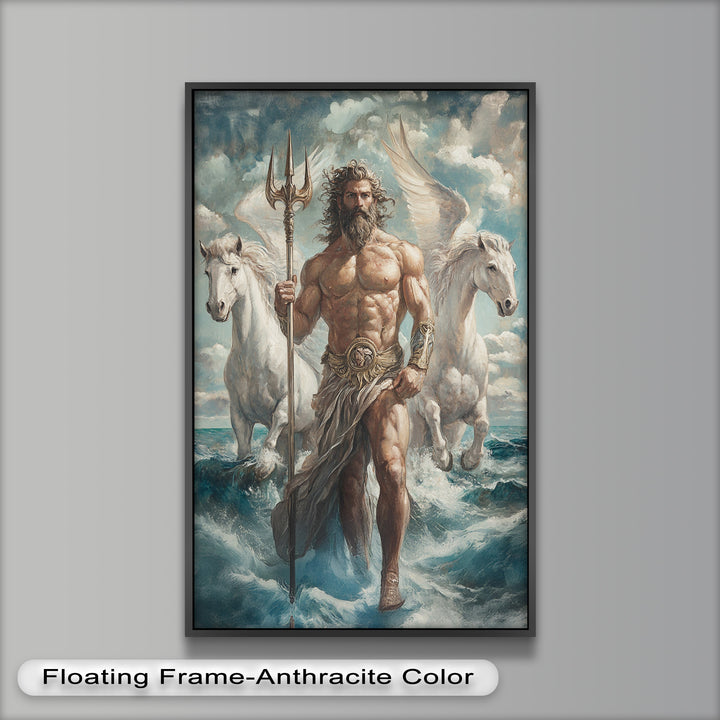 Lord of the Waves – Mythic Sea God Oil Painting