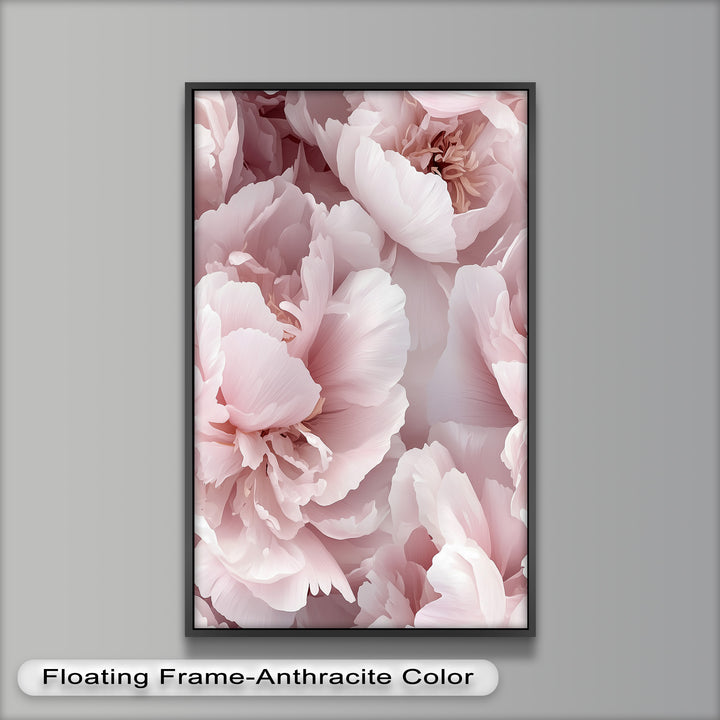 Blushing Petal Bloom – Soft Pink Peony Flower Oil Painting