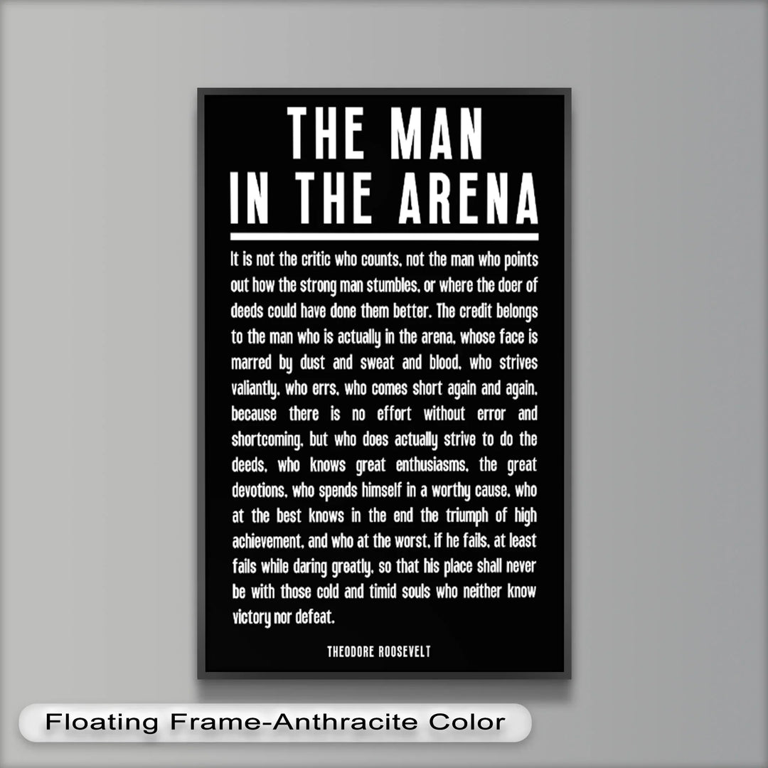 The Man in the Arena – Typography Oil Painting - MyPhotoStation