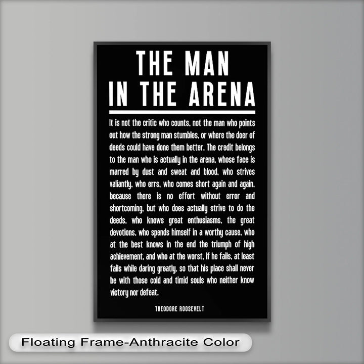 The Man in the Arena – Typography Oil Painting - MyPhotoStation