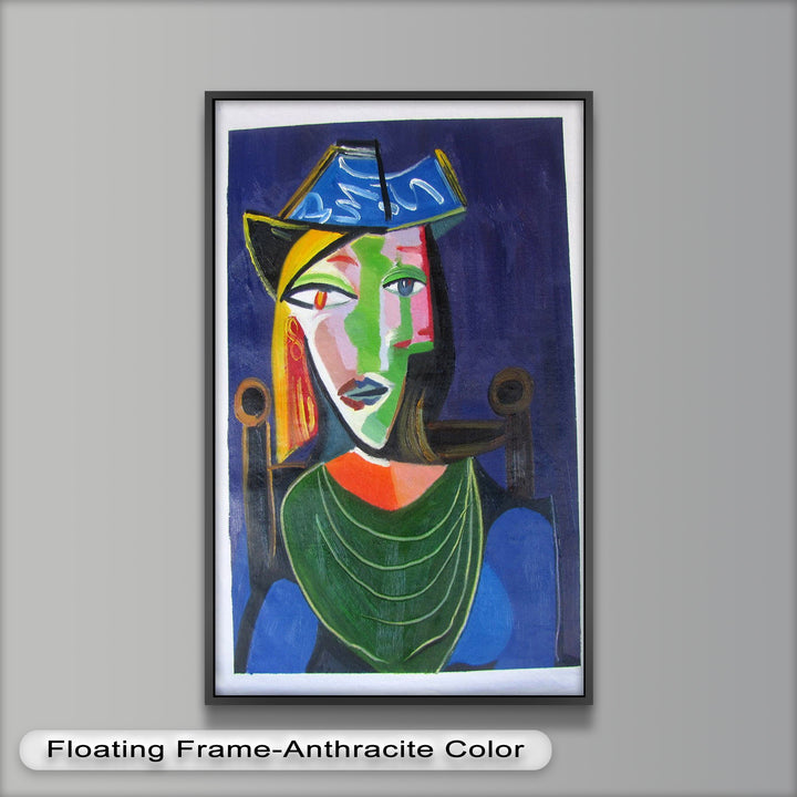 Woman in a Blue Hat – Picasso Oil Painting