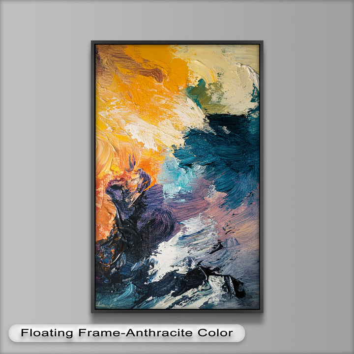 Tempest Awakening – Abstraktes Ölgemälde mit kräftiger Textur