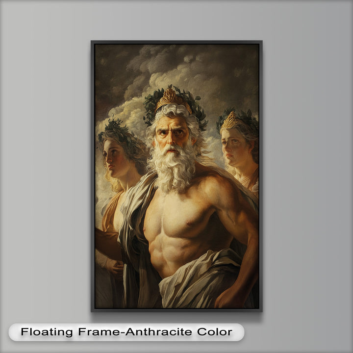 Zeus zwischen den Wolken - Mythologie Ölgemälde