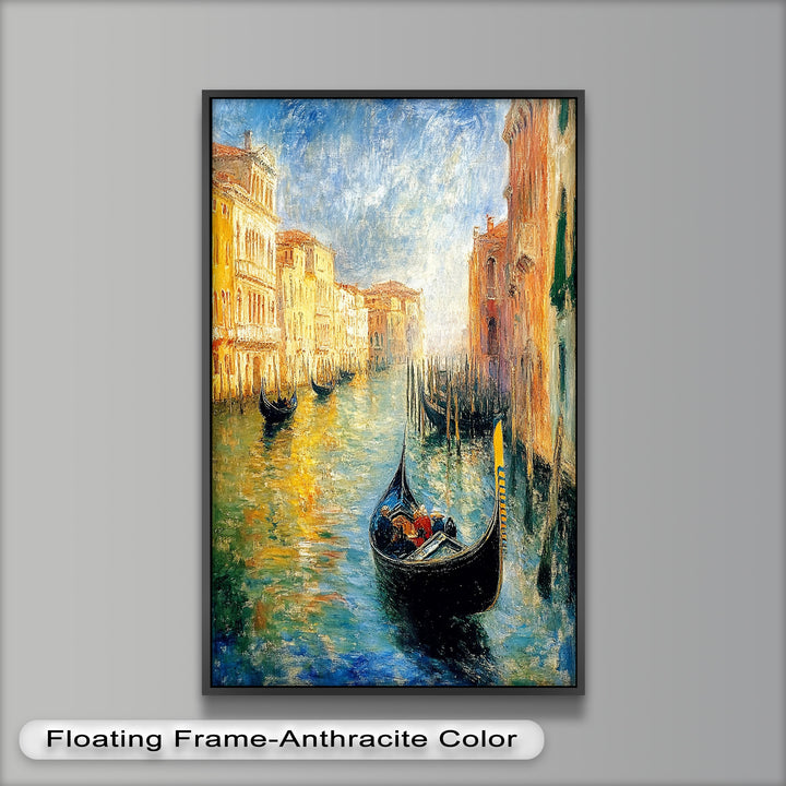 Venice Gondola Scene - Impressionist Oil Painting