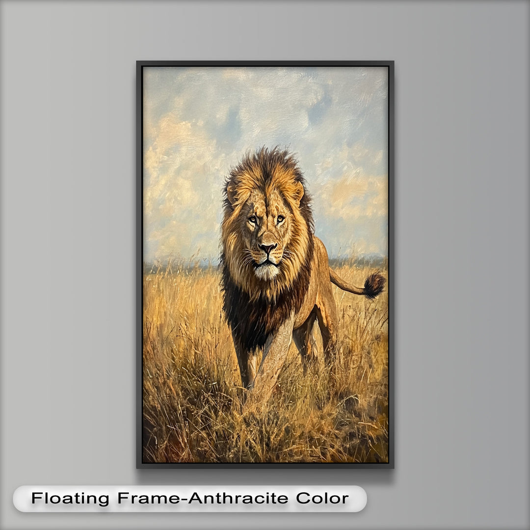 King of the Savannah – Animal Oil Painting