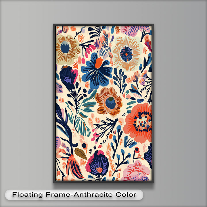 Garden Reverie – Expressive Boho Floral Oil Painting