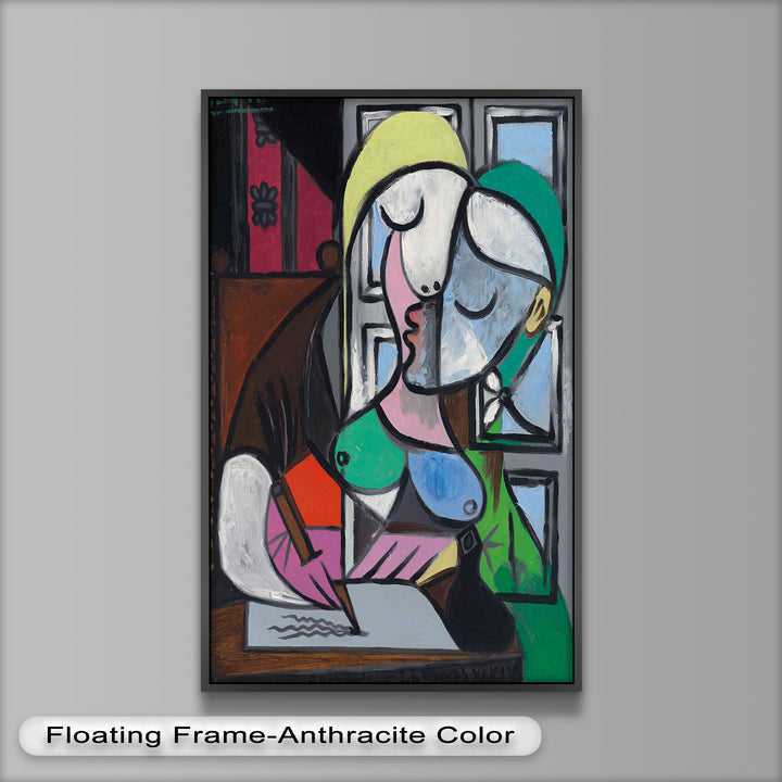 Dreaming Scribe – Woman Writing by the Window Picasso Oil Painting