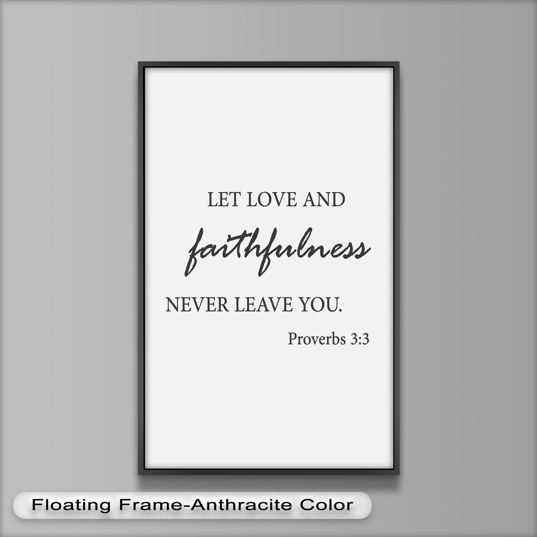 Let Love and Faithfulness – Bible Verse Oil Painting