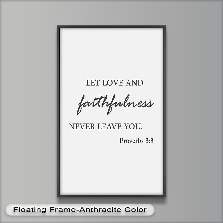 Let Love and Faithfulness – Bible Verse Oil Painting