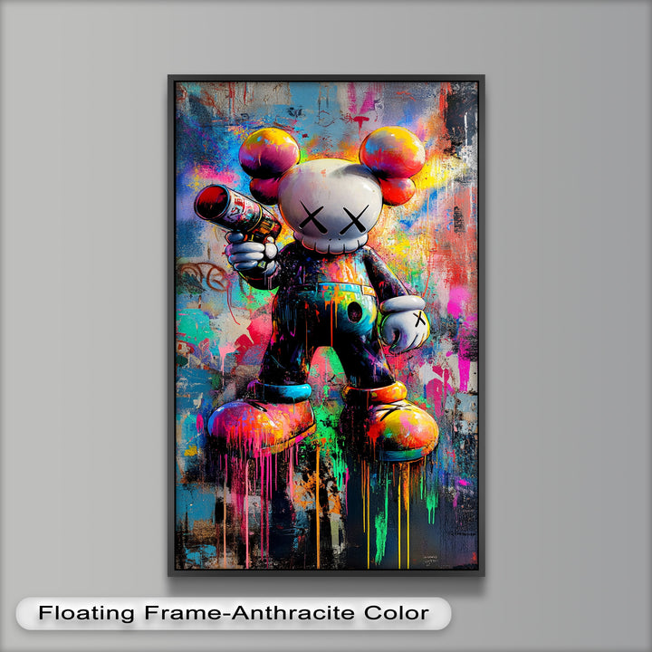 KAWS Street Blaster – Graffiti Pop Oil Painting