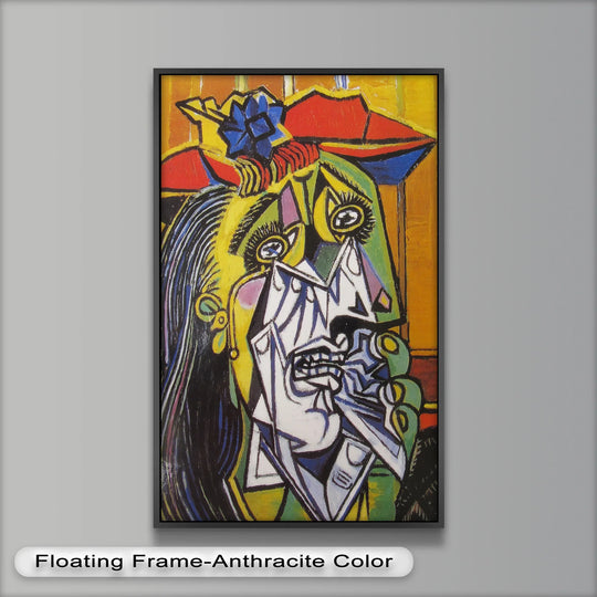 Framing the expressive 'Woman in Anguish' Picasso oil painting, the anthracite edge creates a striking border enhancing the oil painting home decor.