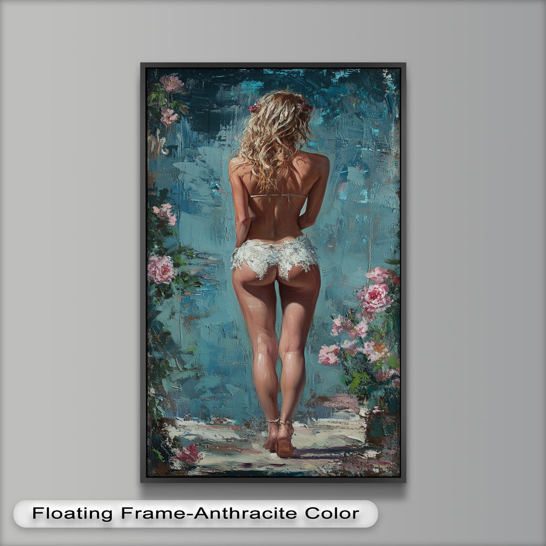 Garden Muse – Romantic Floral Nude Oil Painting