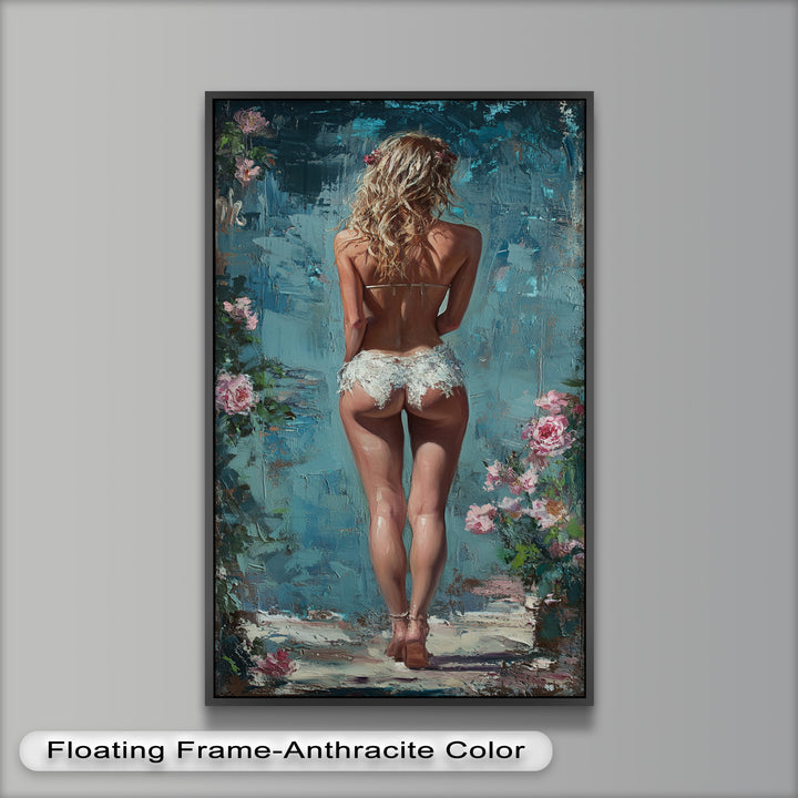 Garden Muse – Romantic Floral Nude Oil Painting
